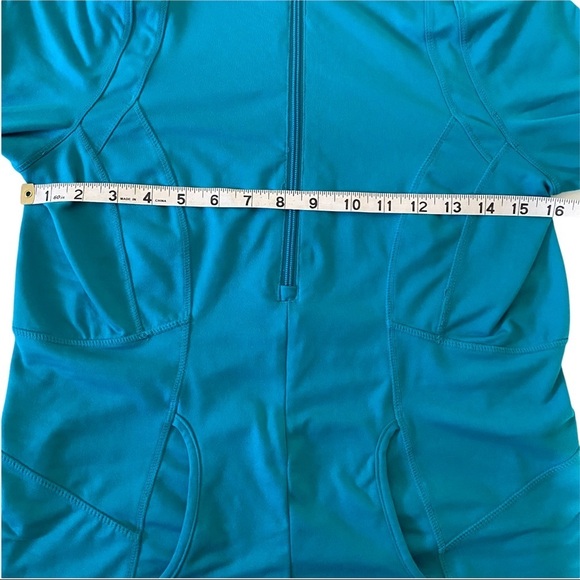 Kyodan Turquoise Blue Full-Zip 2 Slit Pockets Athleisure Track Jacket Women’s M - Picture 9 of 10
